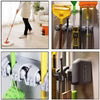 Wall Mounted Mop and Broom Holder – Storage Organizer with Hooks حامل مماسح ومكانس معلق على الحائط – منظم تخزين بخطافات