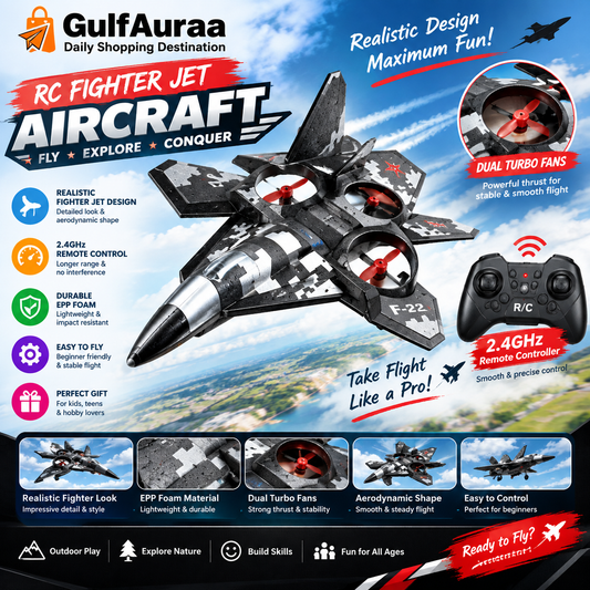 RC Stealth Fighter Jet Glider – Remote Control Foam Airplane Toy طائرة مقاتلة خفية بالتحكم عن بعد – طائرة رغوية للأطفال