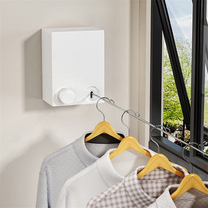 Retractable Clothesline – Wall Mounted Drying Rope, No Drill (4.2m) حبل غسيل قابل للسحب – معلق على الحائط بدون حفر (4.2 متر)